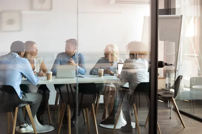 Business people negotiating at boardroom